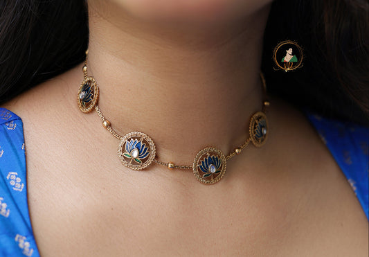 Sapphire Lotus Choker