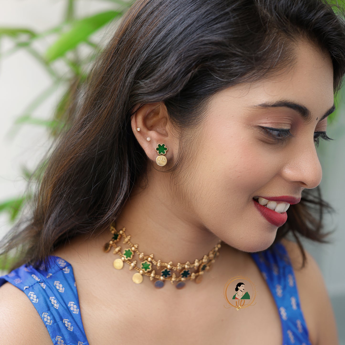 Floral Coin Choker