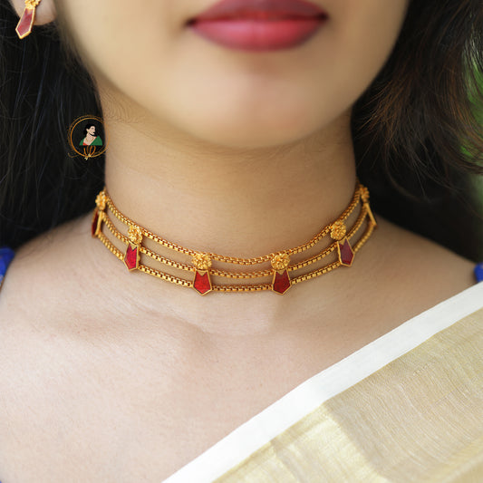 Simple Ruby Palakka Choker