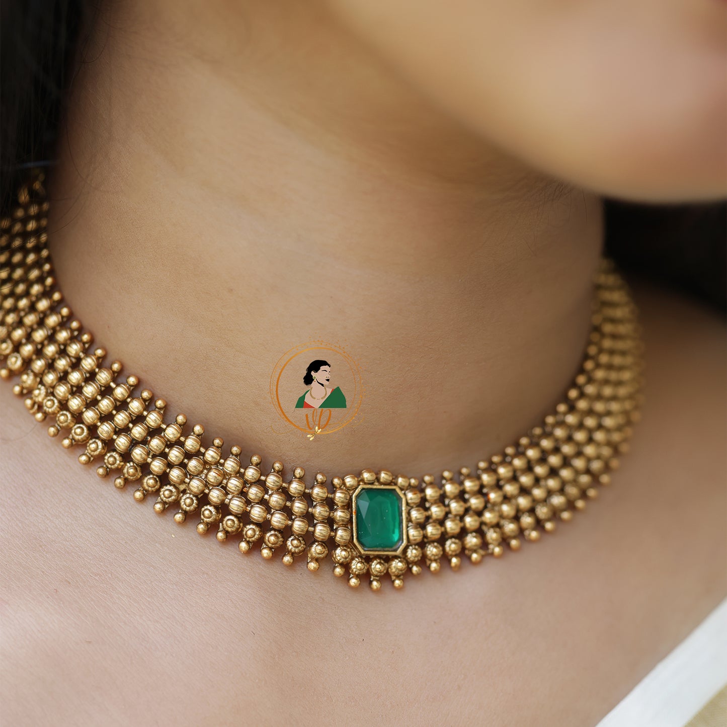 Simple Stone Necklace Set