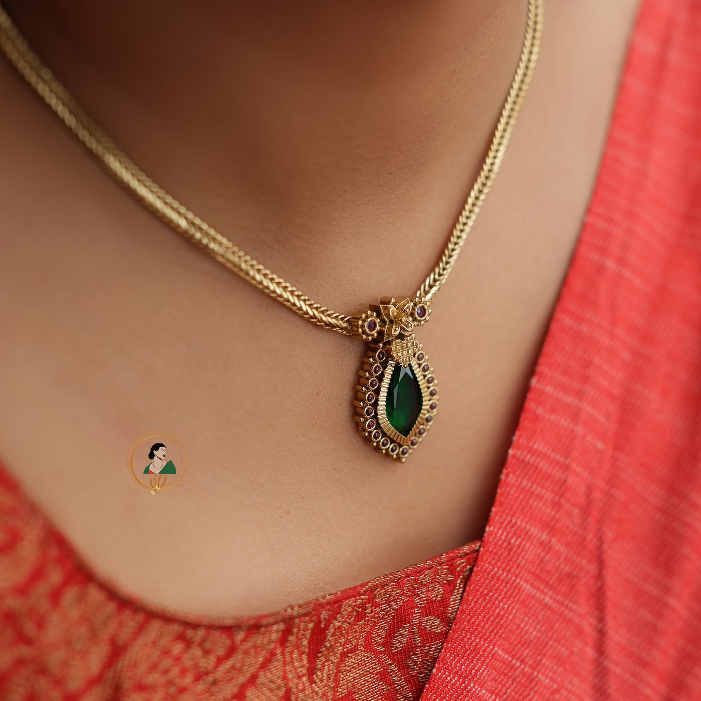 Gold Look Alike Palakka Necklace