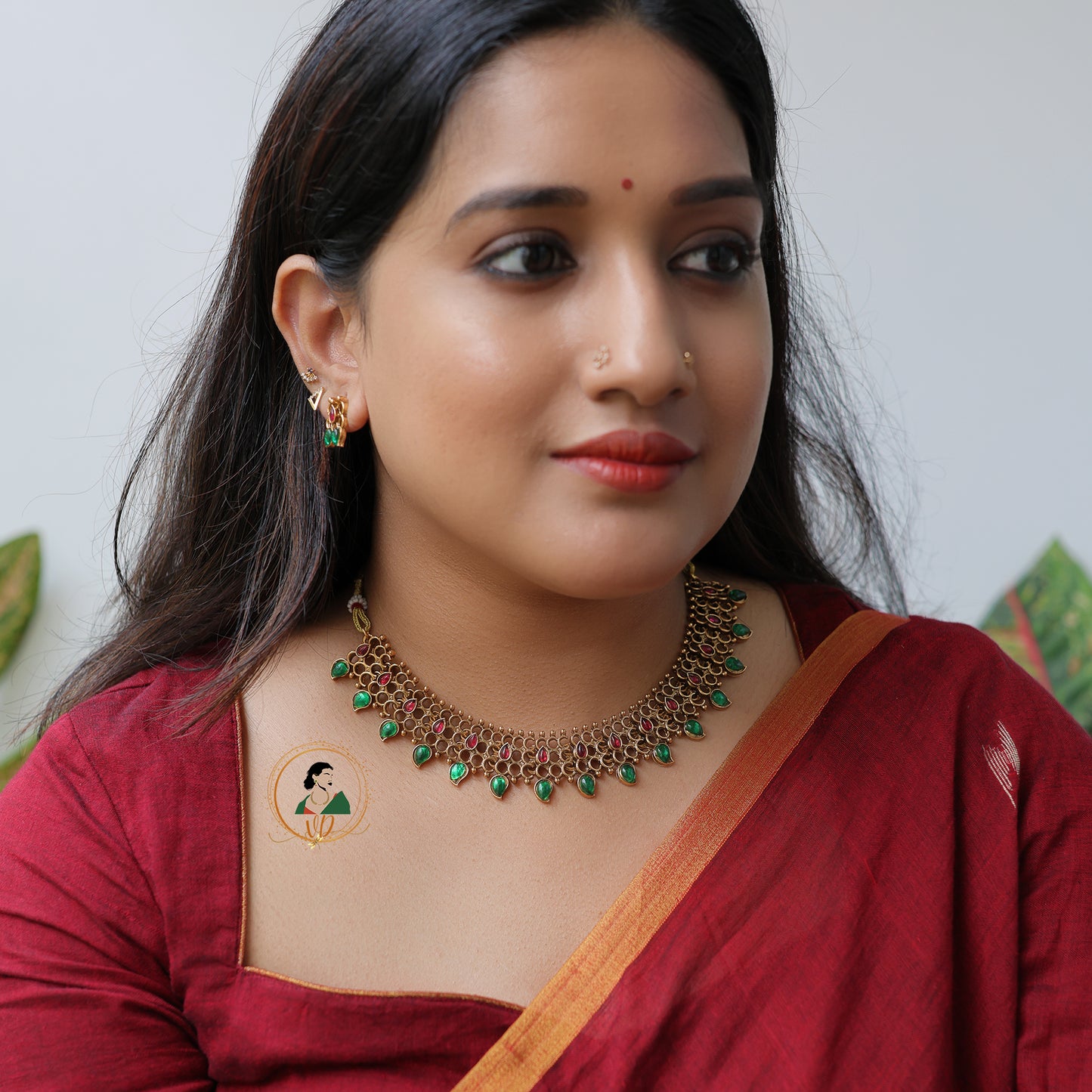 Multistone Grid Necklace Set