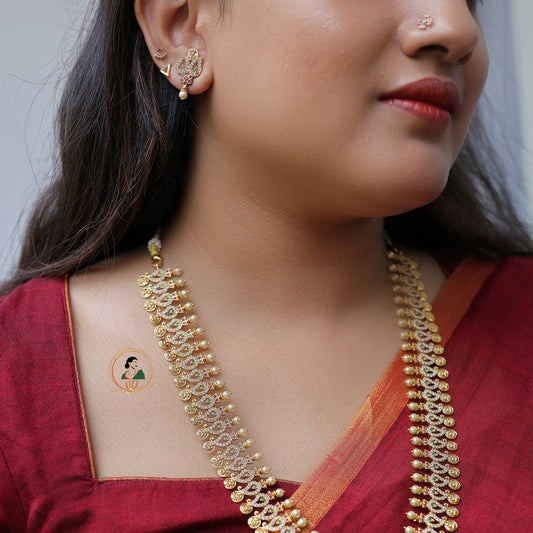 Gorgeous White Stone Paisley Haram