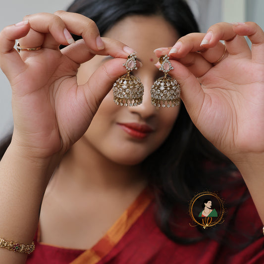 Baby Pink Zircon Jhumka