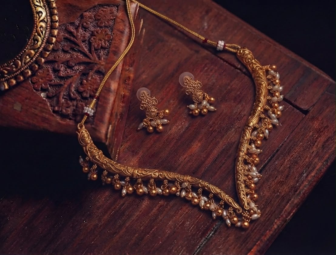 Antique Pearl Hasili Necklace