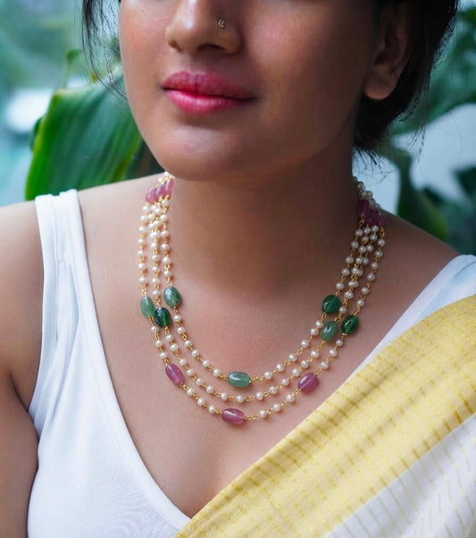 Layered Pearl Necklace