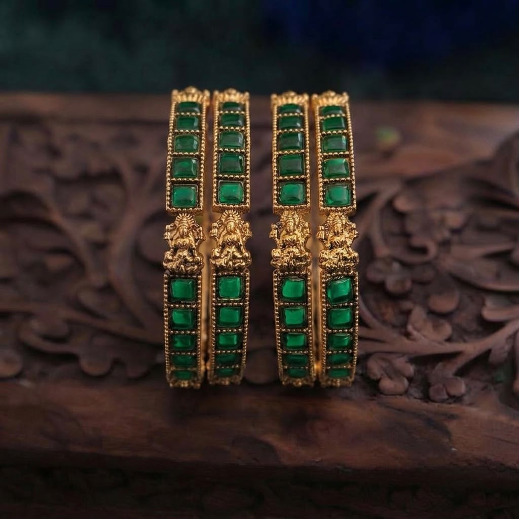 Emerald Temple Bangles
