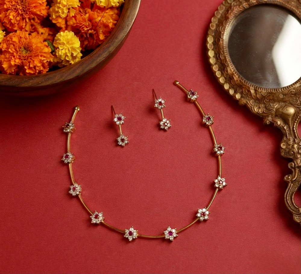 Floral Stone Necklace