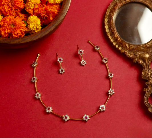 Floral Stone Necklace