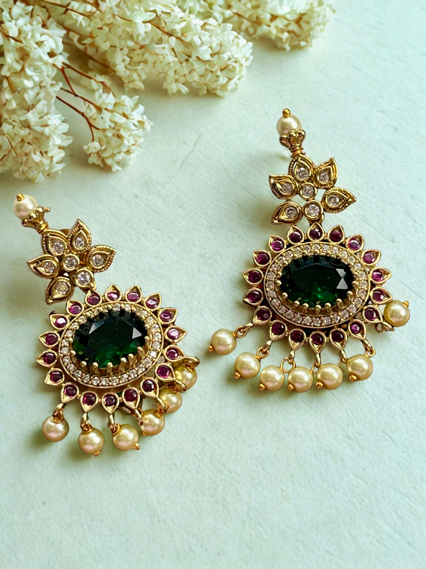 Luscious Emerald Pendant Set