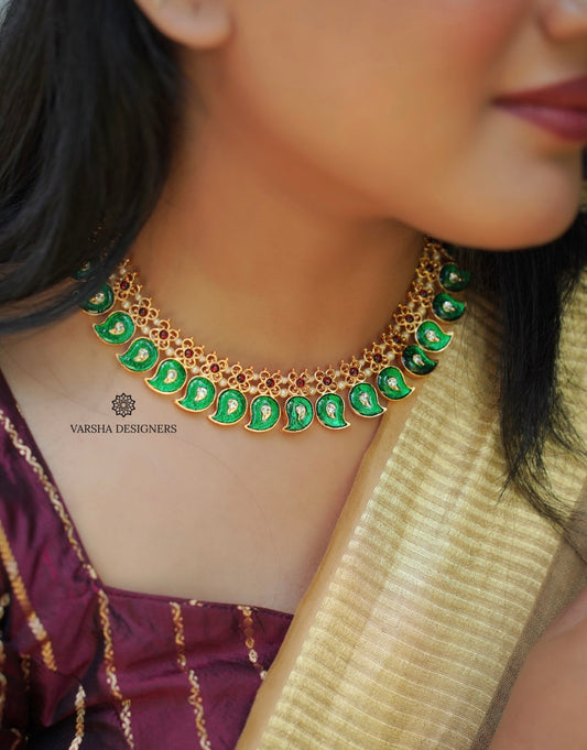 Adorable Palakka Mango Kemp Necklace