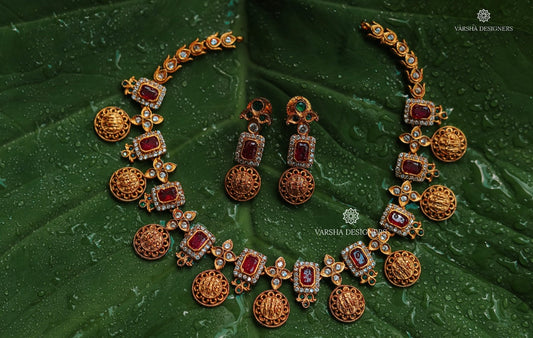 Antique Finish Ruby and White Kasumala