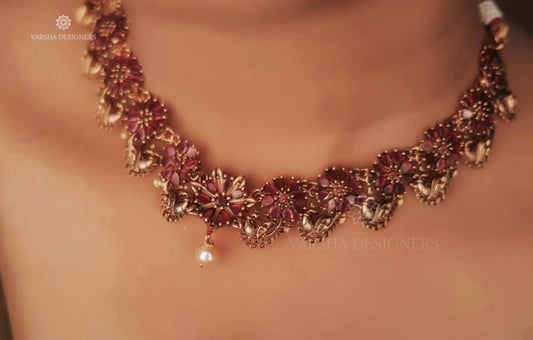 Antique Ruby Stone Necklace