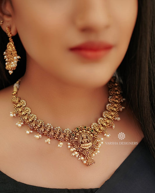 Antique Temple Lakshmi Necklace