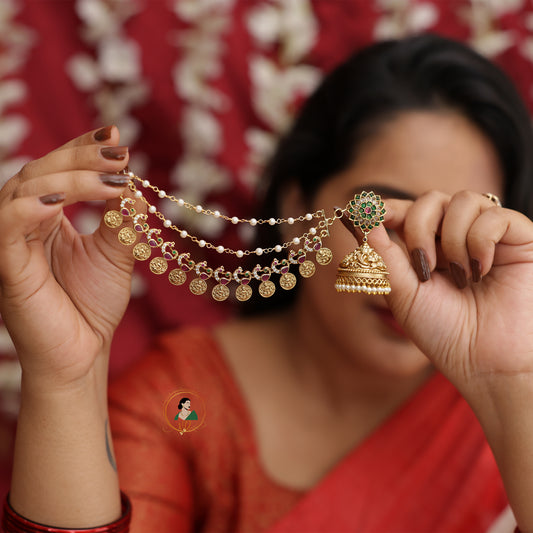 Bridal Jhumkas with Earchains