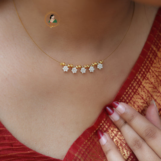 Cute White Stone Invisible Necklace