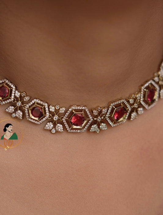 Deep Ruby Anti Tarnish Necklace