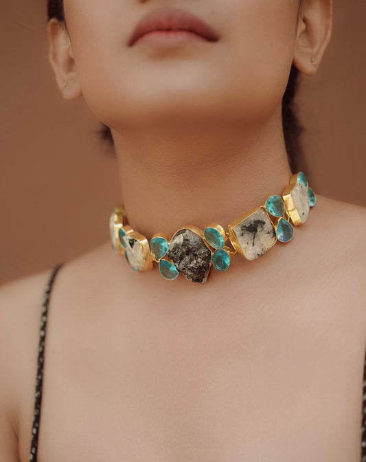 Designer Raw Stone Necklace 
