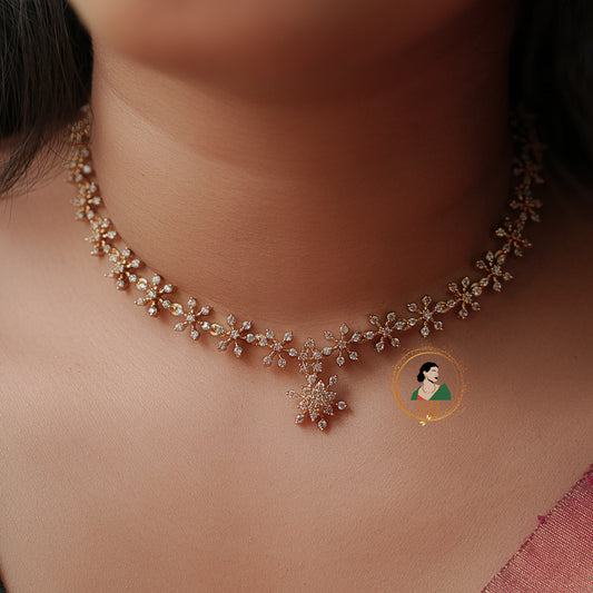 Diamond Look Star Necklace Set