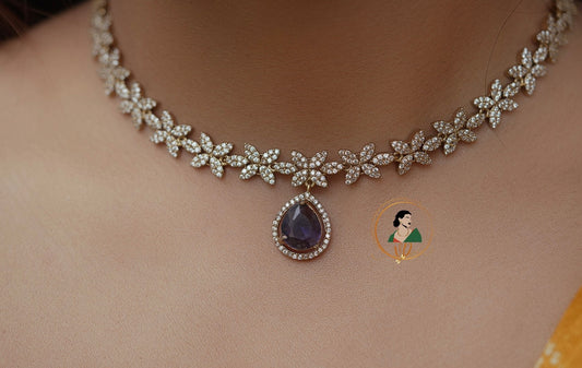 Festive Wear Zircon Stone Necklace