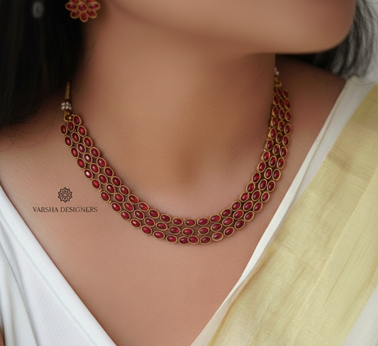 Prettiest Ruby Kemp Necklace Set