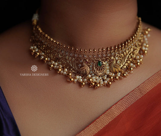 Gold Look Bridal Choker Set