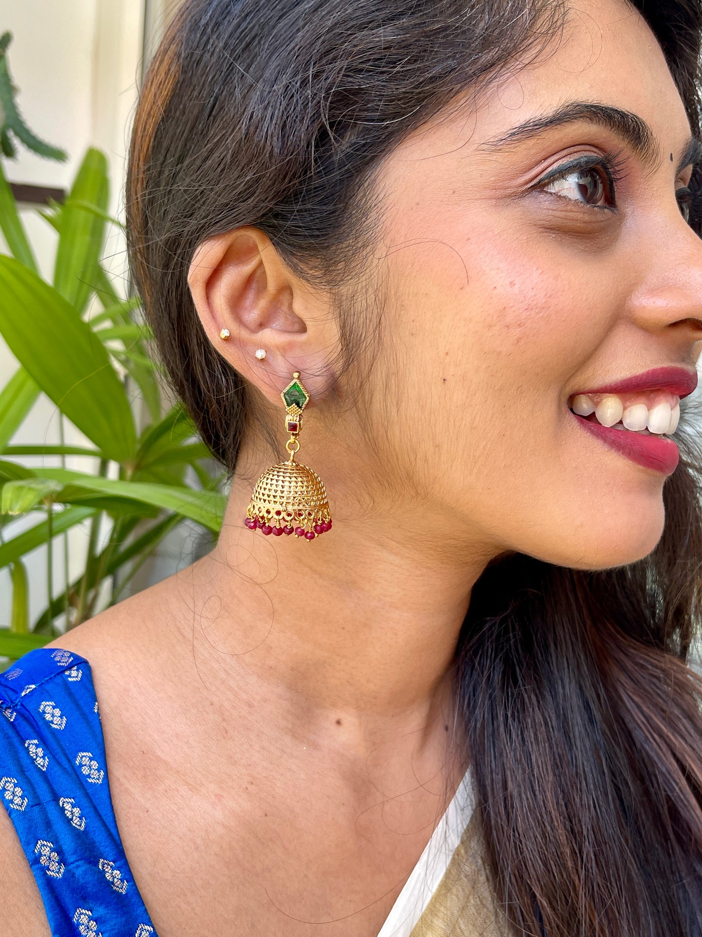 Golden Dome Jhumka