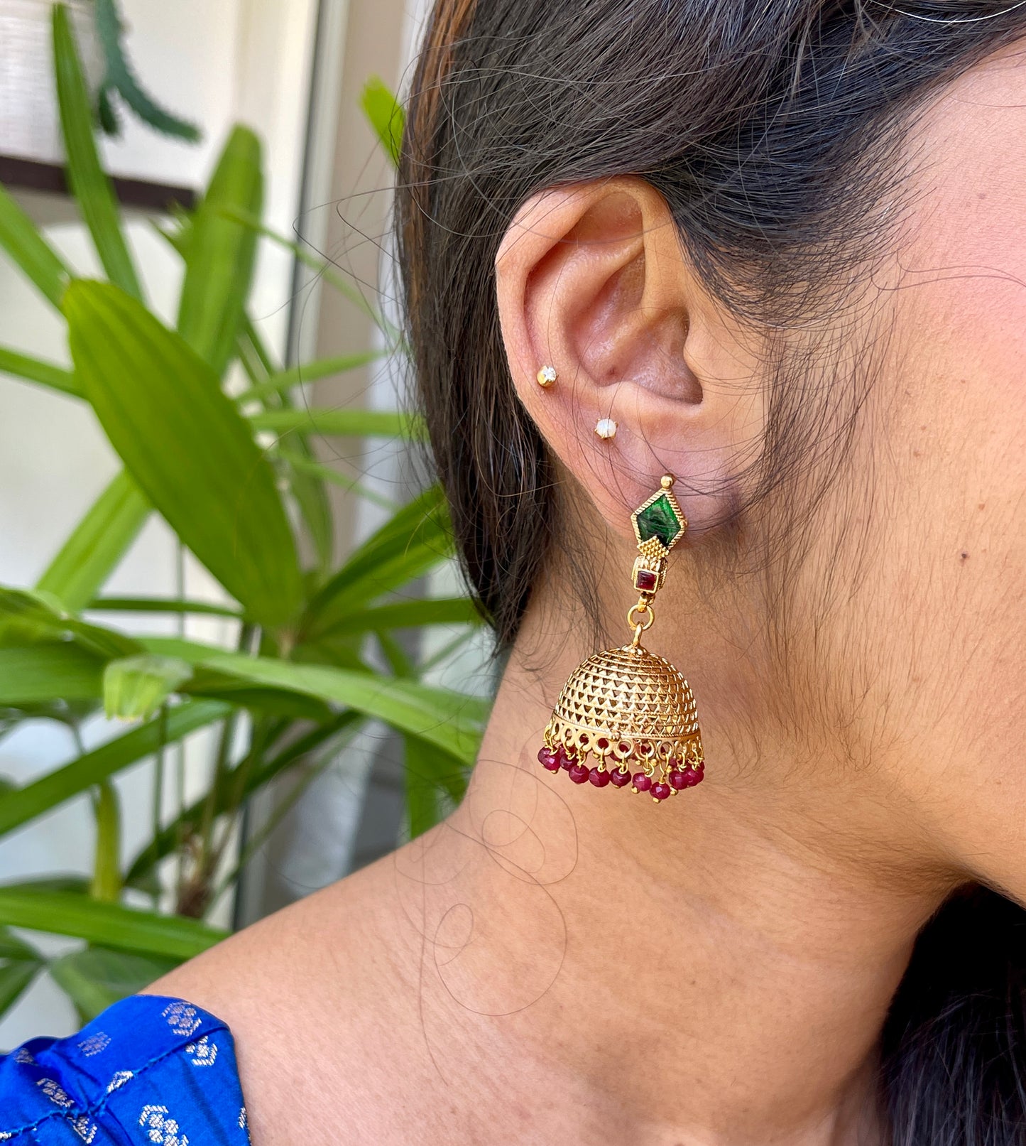 Golden Dome Jhumka