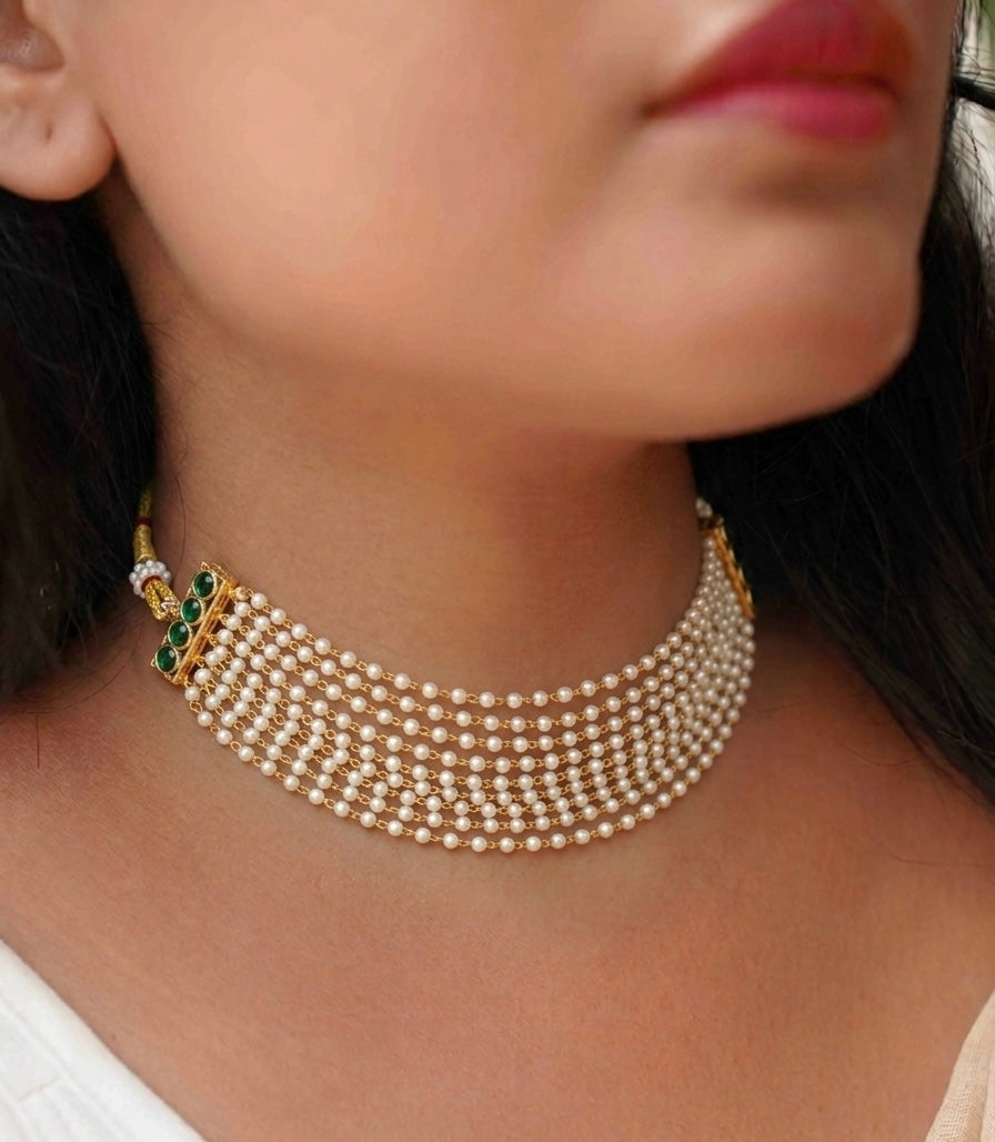 Layered Pearl Choker