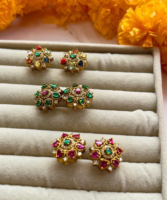 Cute Stone Star Studs
