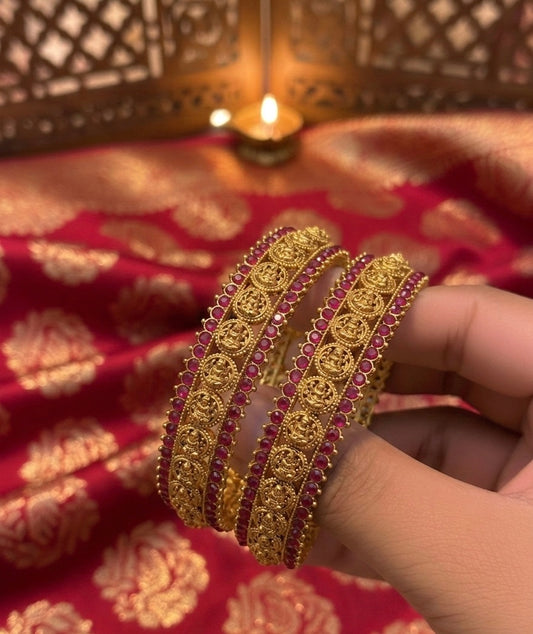 AD Temple Ruby Bangles