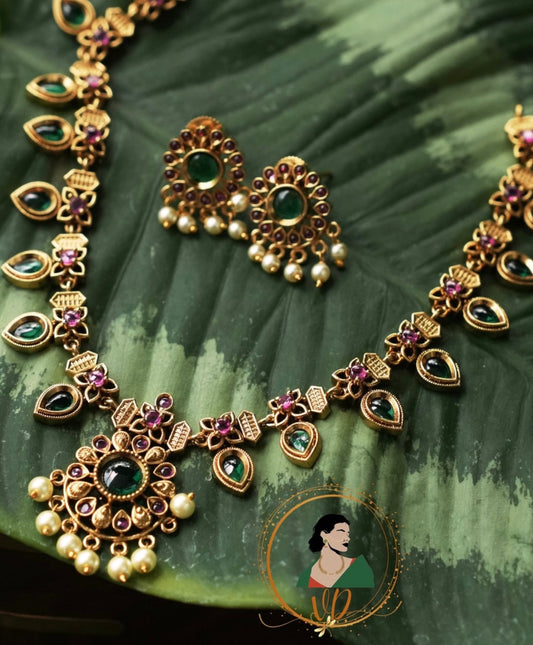 Kerala style Palakka Necklace