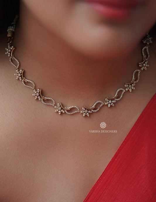 Light Weight White Stone Necklace Set
