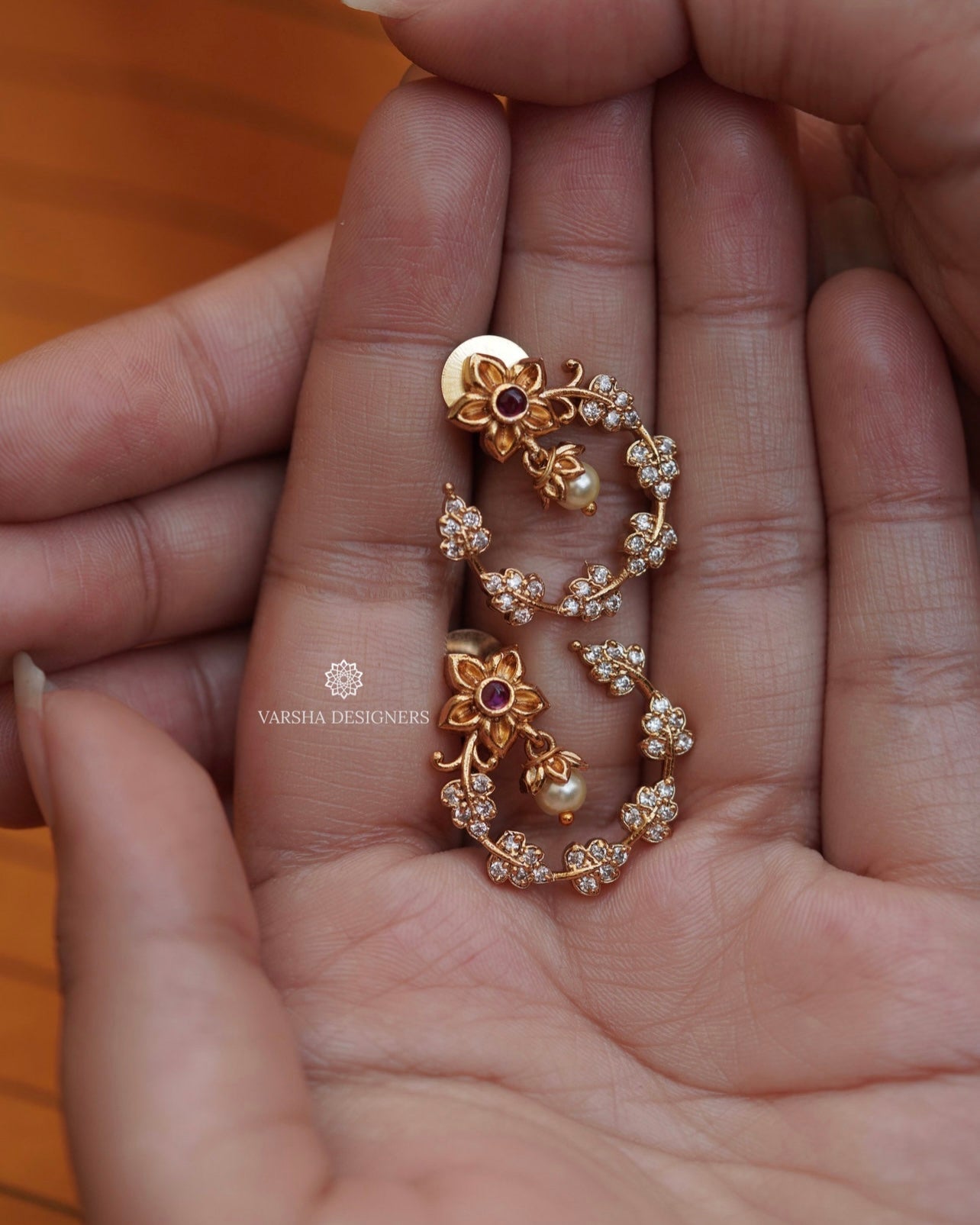 Matte Finish Light Weight Floral Earrings