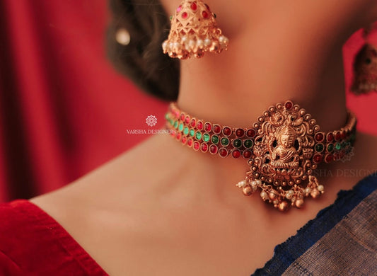 Matte Finish Nakshi Choker