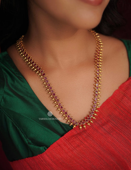 Matte Finish Ruby Stone Haram