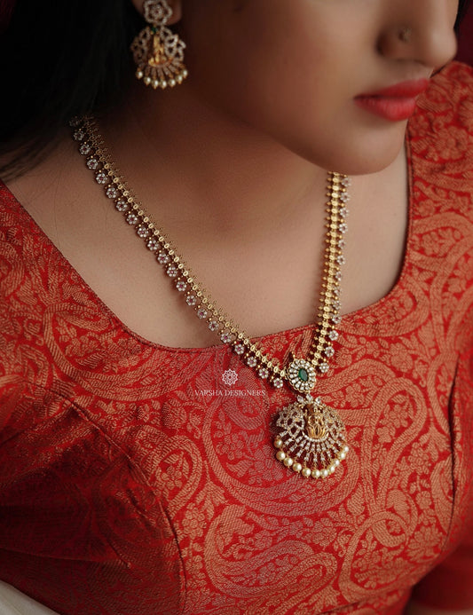 Matte Finish Stone Lakshmi Haram