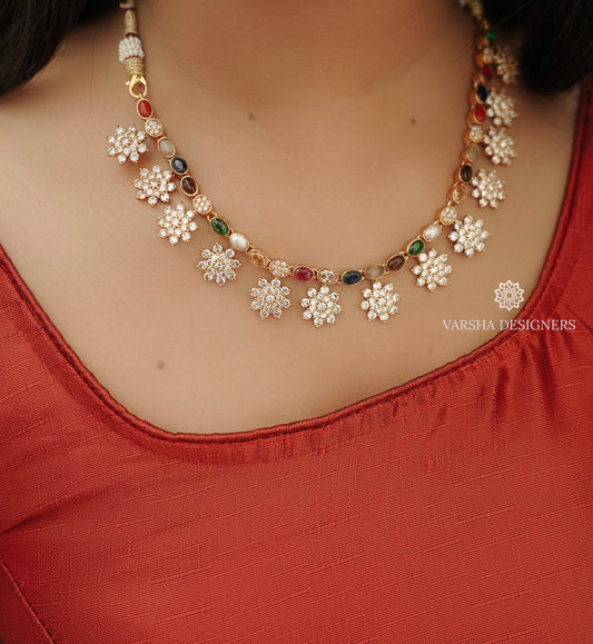 Navratan Necklace Set