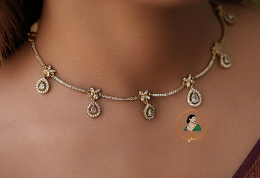 Pretty White Stone Necklace Set