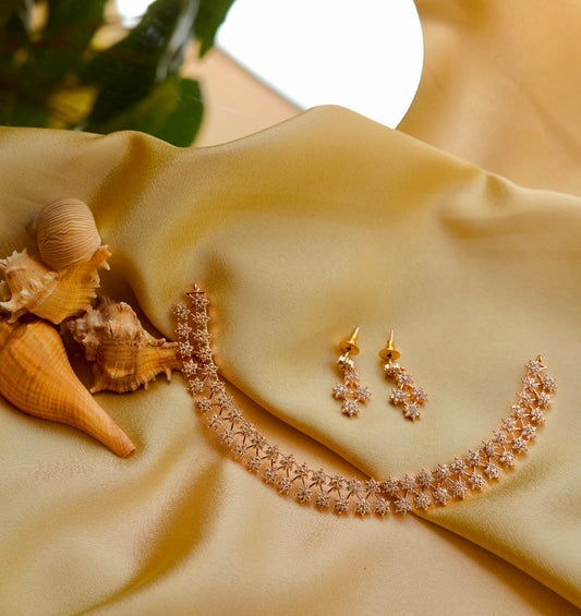 Rose Gold Two Layer Star Necklace