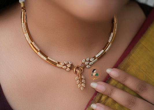 Stylish White Stone Necklace Set