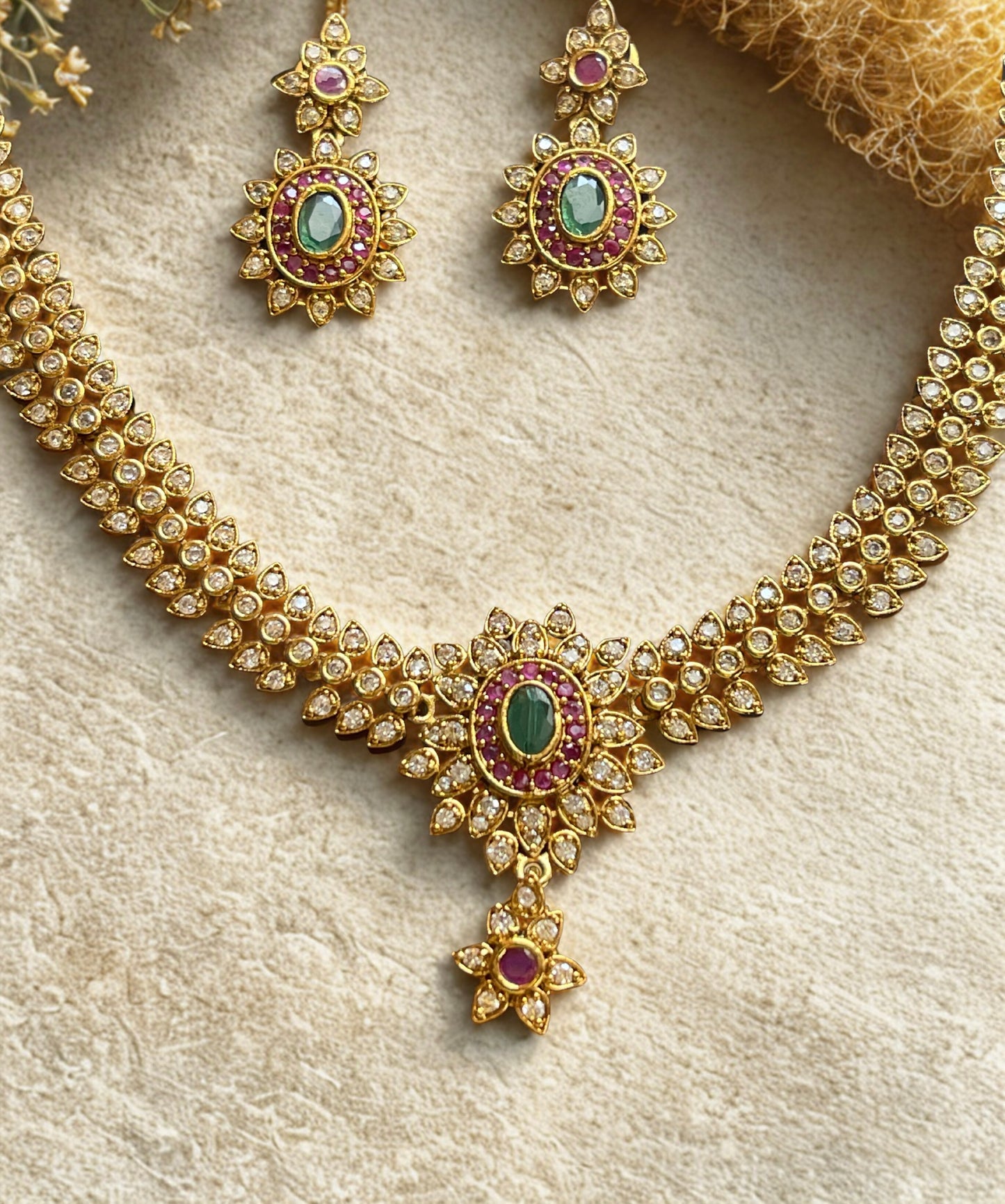 Elegant Stone Necklace Set