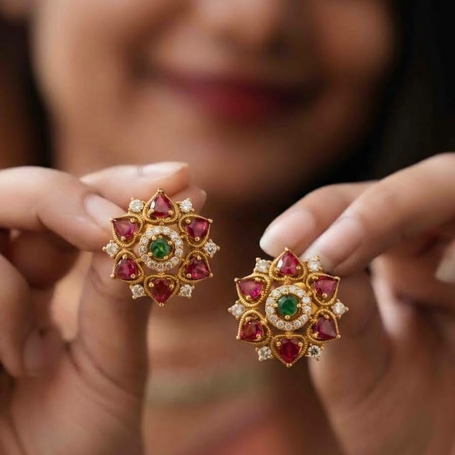 Brilliant Floral AD Studs