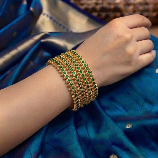 Emerald Matte Bangles