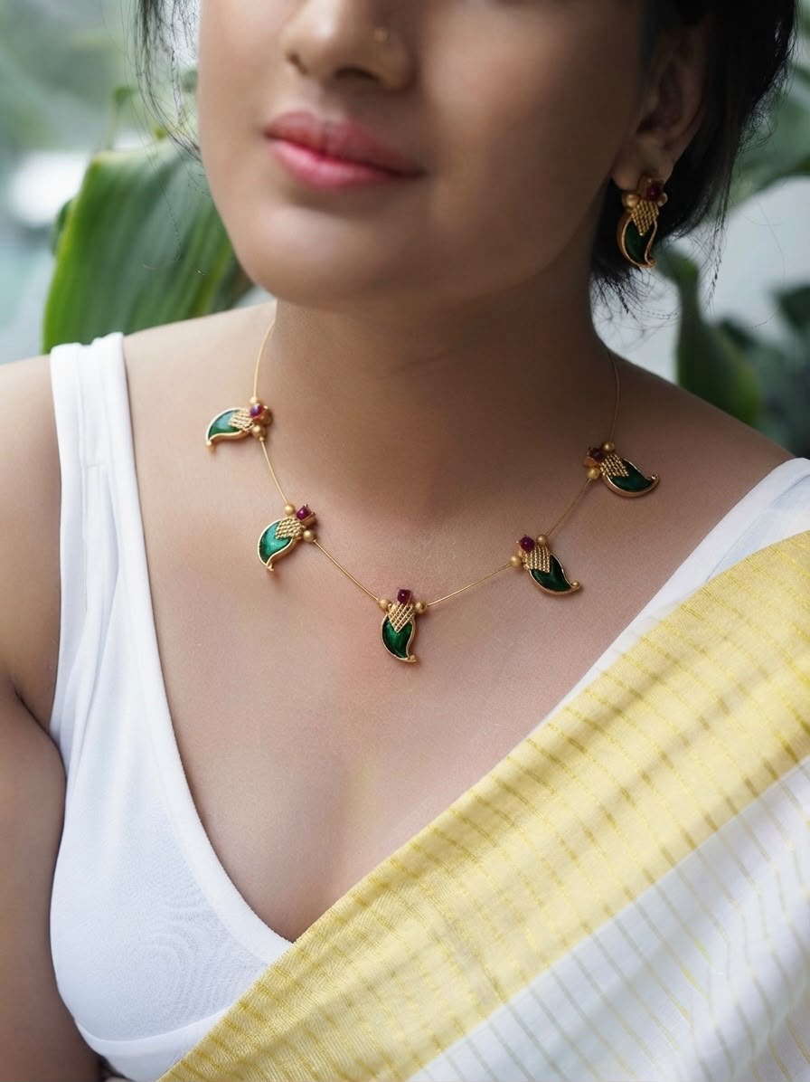 Palakka Invsible Necklace set