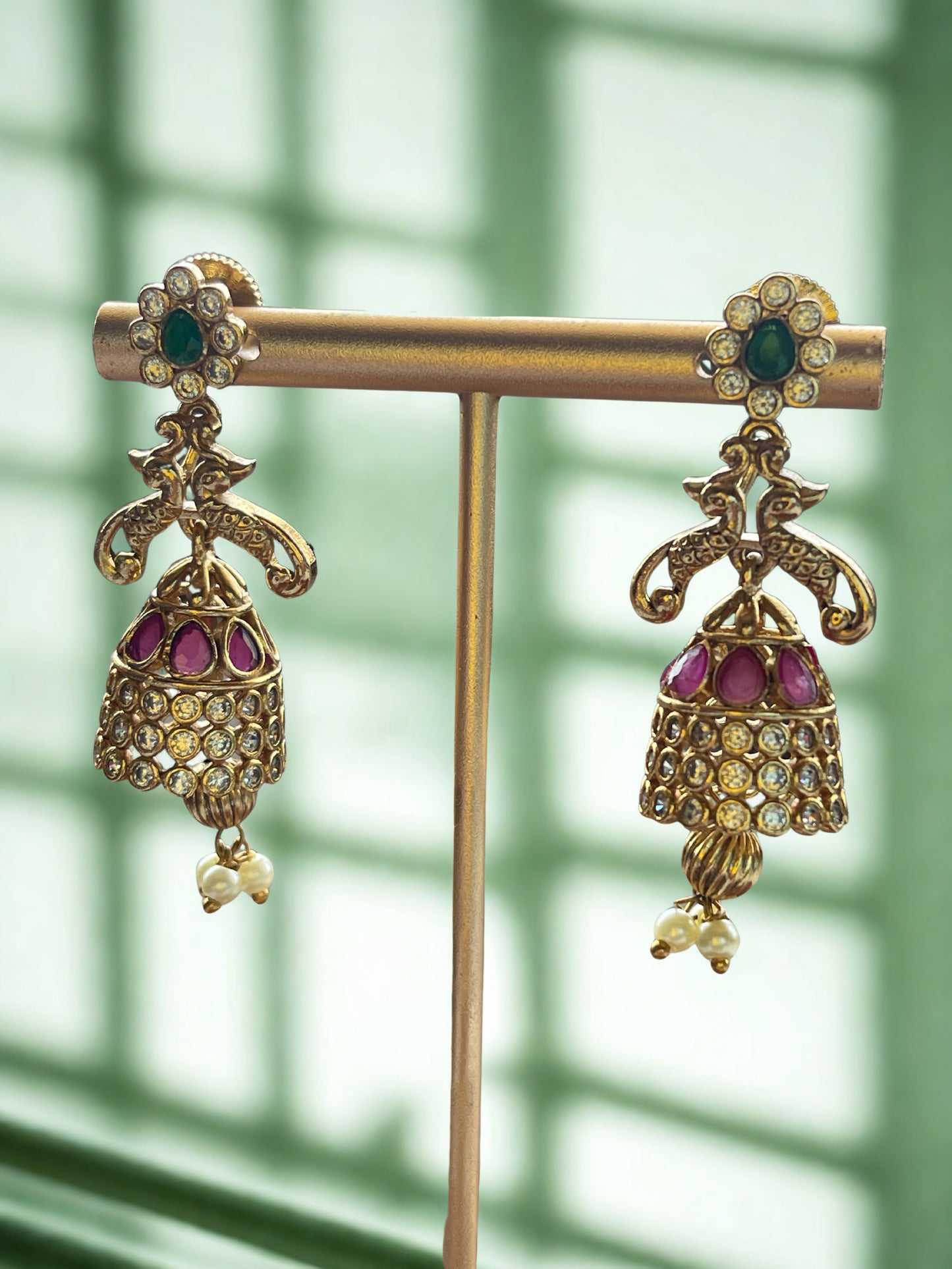 Cutest Multi Stone Jhumka