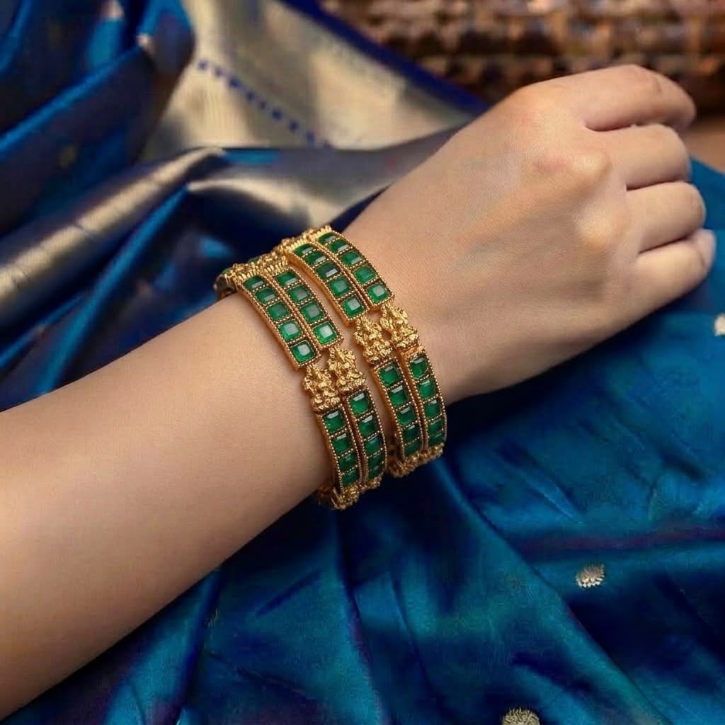 Emerald Temple Bangles